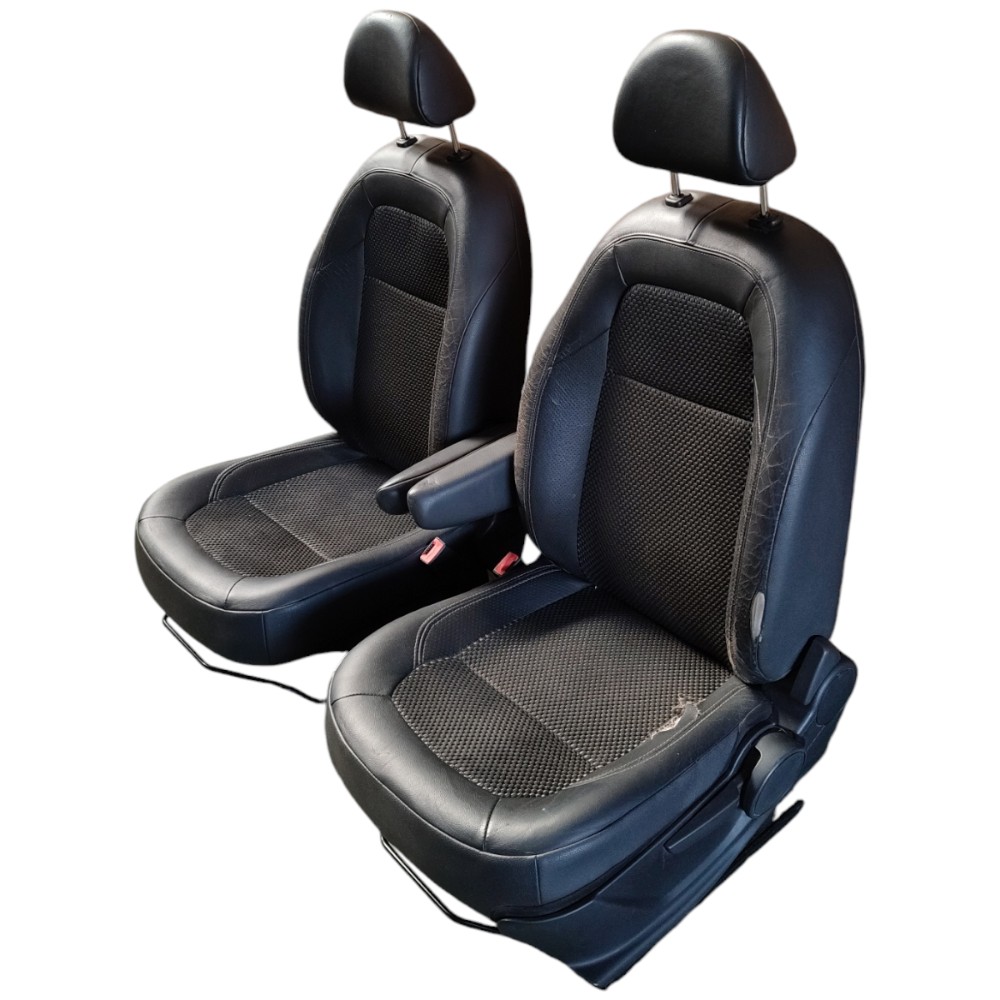Jogo Banco Tecido Couro Citroen Aircross 2011 2012 2013 2014 Cinza Escuro quase Preto 4