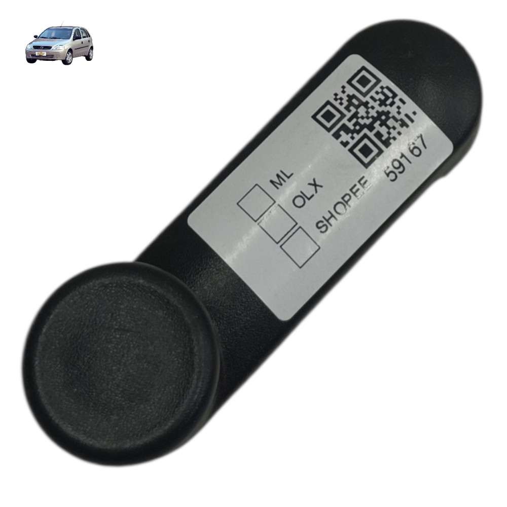 Manivela Vidro Traseiro Gm Corsa Classic 2003 2002 2001 2000 Preto 1