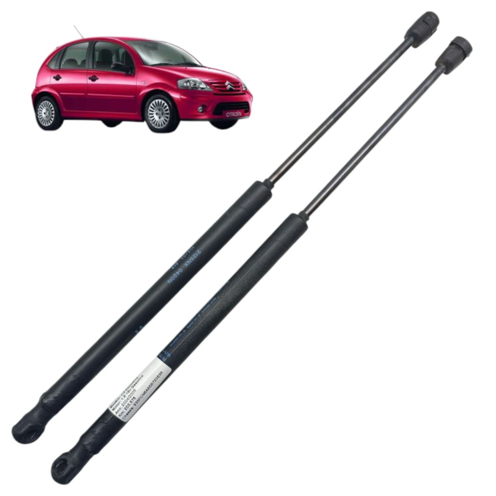Par Amortecedor Tampa Traseira Citroën C3 2004 2005 2006 07 1