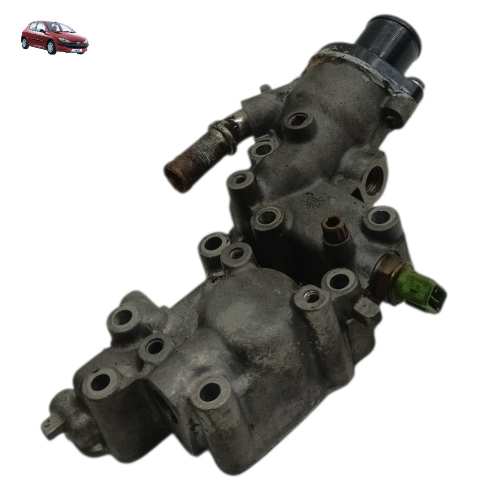 Carcaça válvula termostática Peugeot 206 1.4 gasolina 2001 1