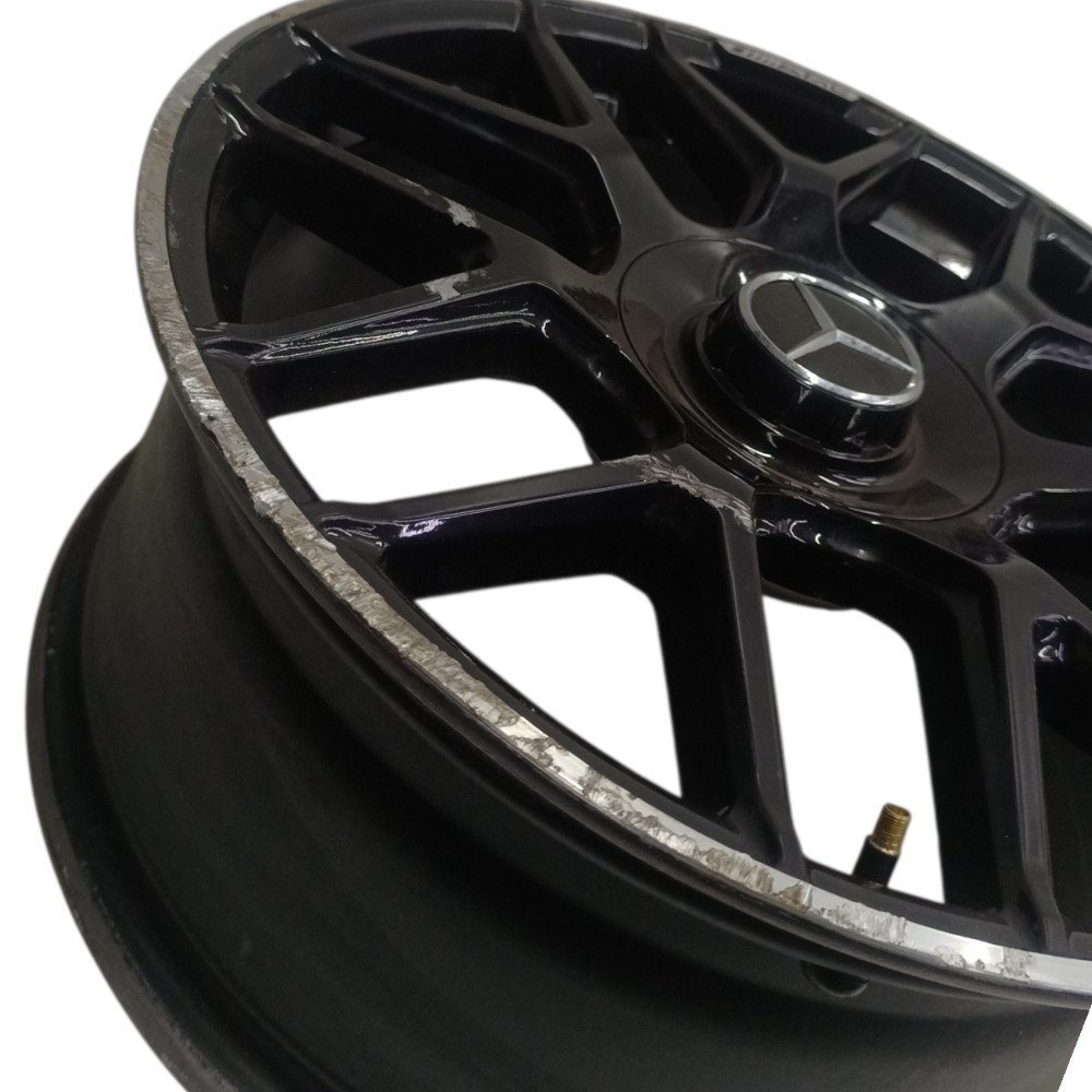 Roda Aro 19 5×112 Mercedes c230 2004 Reformar Preto 5