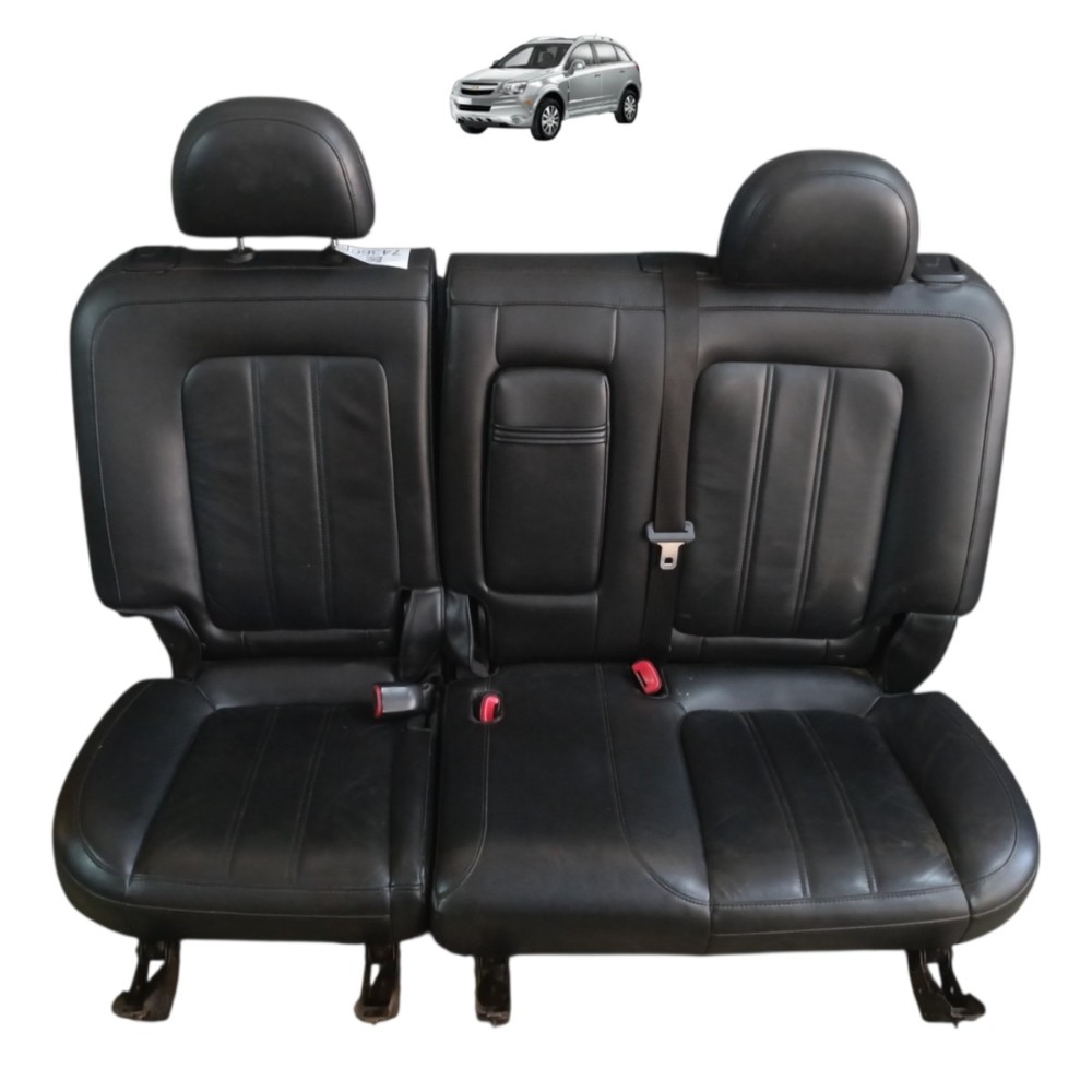 Encosto Assento Couro Banco Traseiro Gm Captiva 2011 2012 13 Preto