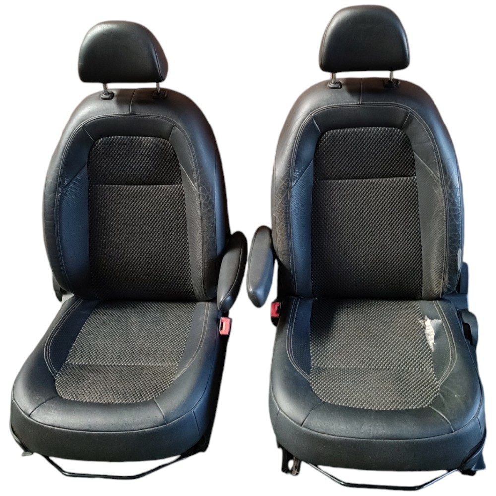 Jogo Banco Tecido Couro Citroen Aircross 2011 2012 2013 2014 Cinza Escuro quase Preto 3