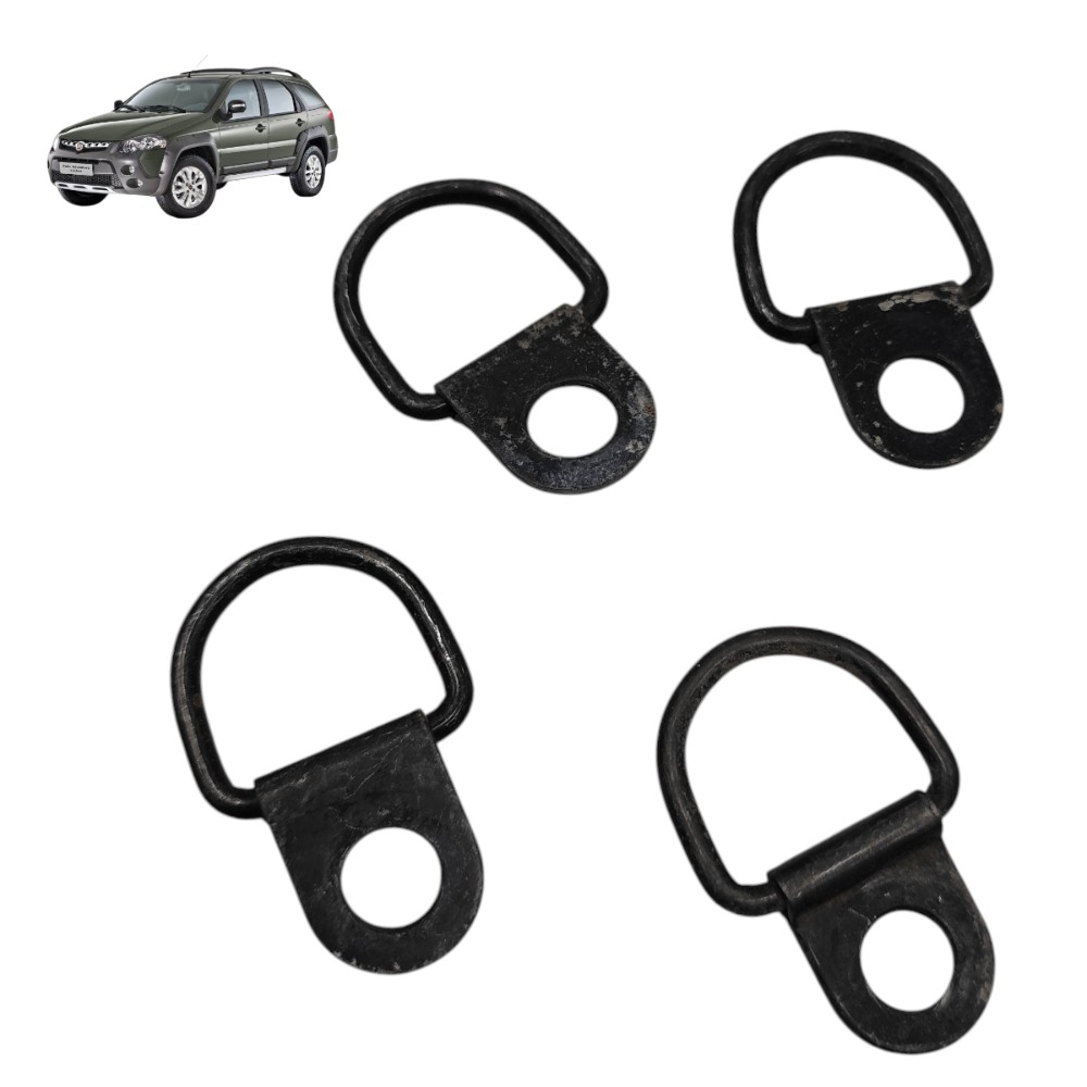 Jogo grampo porta malas Fiat Palio Adventure 2009 2010 2011 1