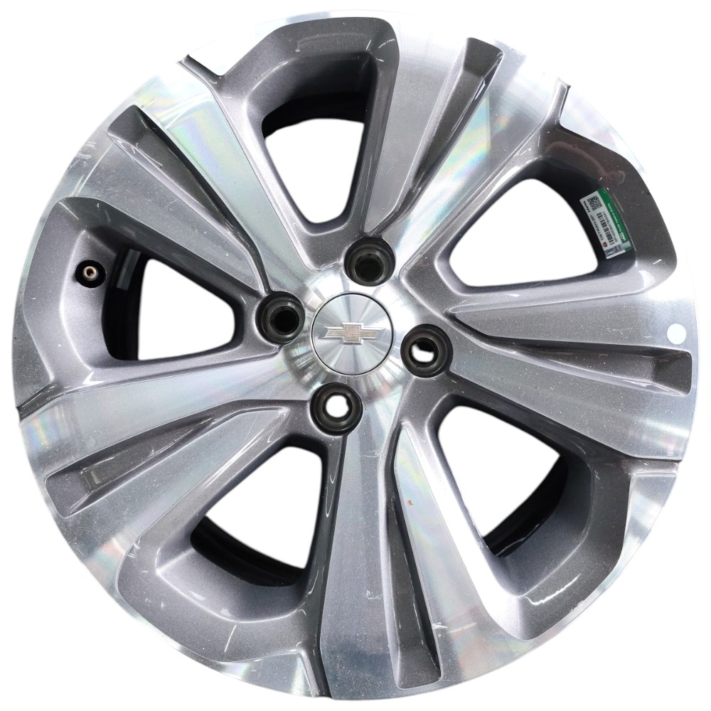 Jogo Roda Aro 16 4×100 Gm Spin Cobalt Onix Prisma Montana Prata 2