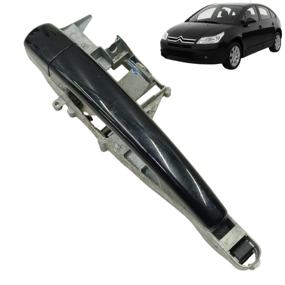 Maçaneta Externa Traseira Direita Citroen C4 2009 2010 2011 Preto Traseira