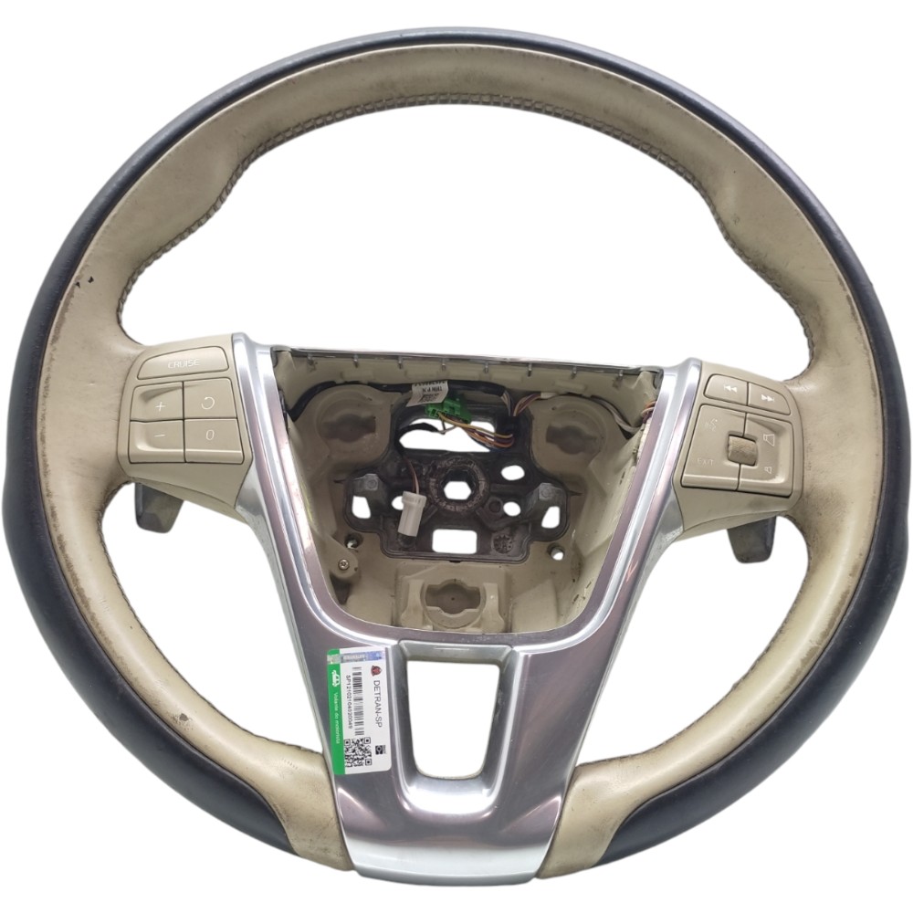 Volante Direção Com Comandos Volvo Xc60 2017 Com Desgastes Bege