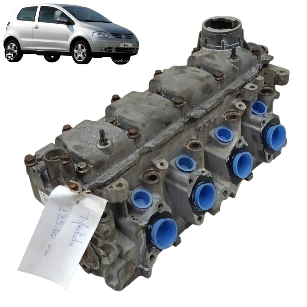 Cabeçote comando válvulas vw fox 1.0 ea111 2004 medida 135.6