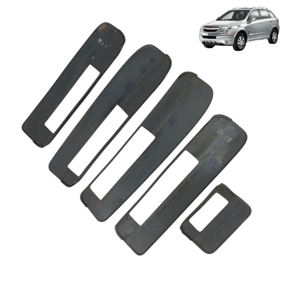 Jogo Borracha Rack Tetô Gm Captiva 2012 2013 2014 Preto