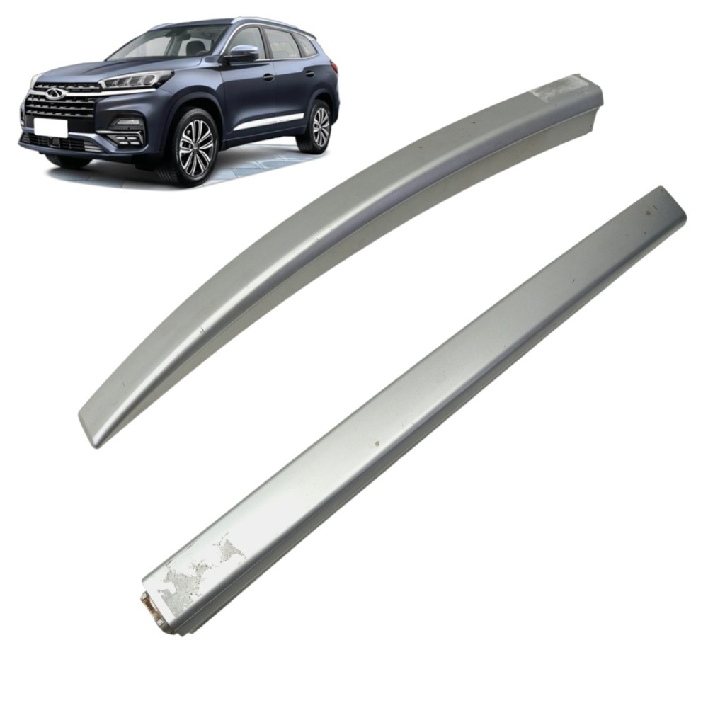 Par Acabamento Rack Teto Esquerdo Chery Tiggo 8 2024 2020 Prata