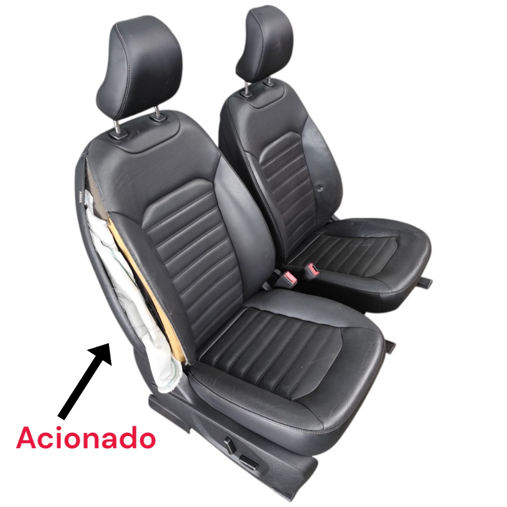 Par Banco Couro Dianteiro Ford Fusion 2018 2017 2016 2015 14 Preto 3