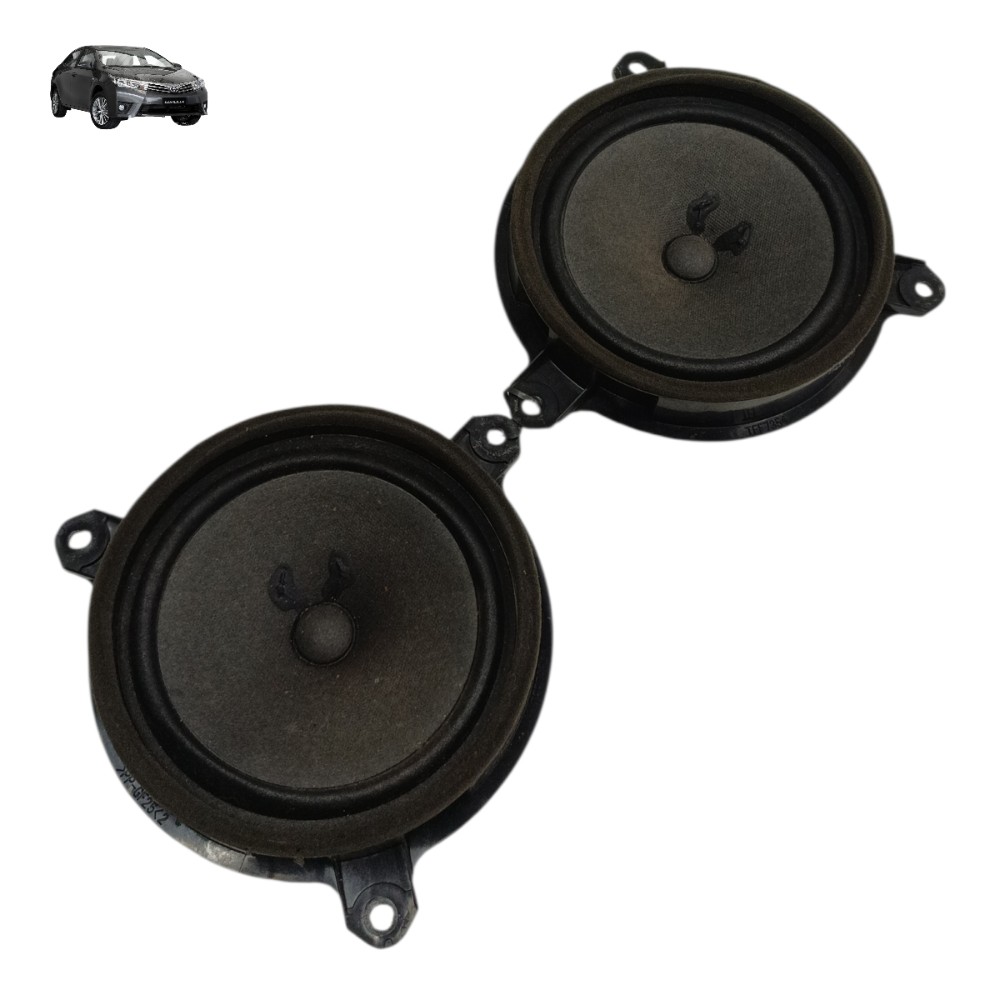 Par Alto Falante Porta Toyota Corolla 2015 2016 2017 2018 19 Preto 1