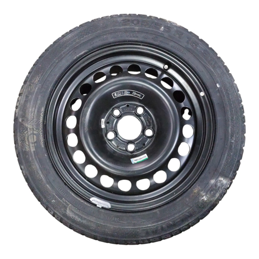 Roda Estepe Aro 16 5×112 Mercedes C230 2003 2004 205/55 Preto 1