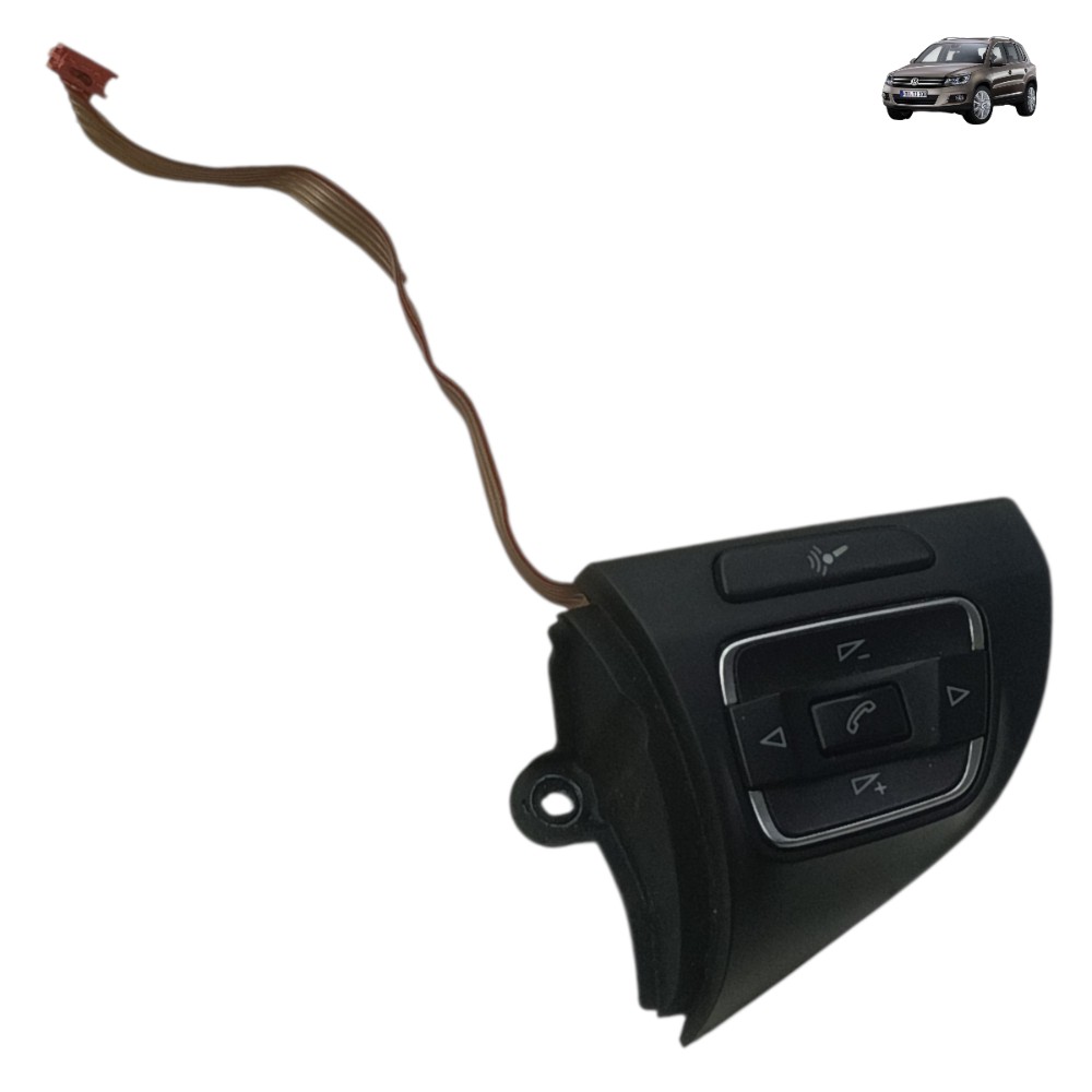 Botão Esquerdo Comando Volante Motorista Vw Tiguan 2011 2012 1