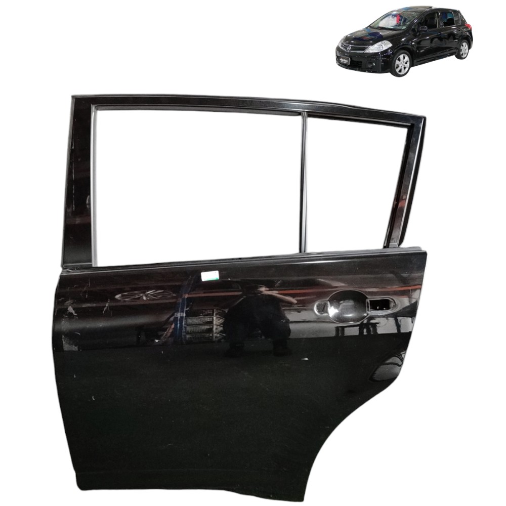 Porta Traseira Esquerda Nissan Tiida 2012 2011 2010 09 08 07 Traseira Esquerdo Preto 1