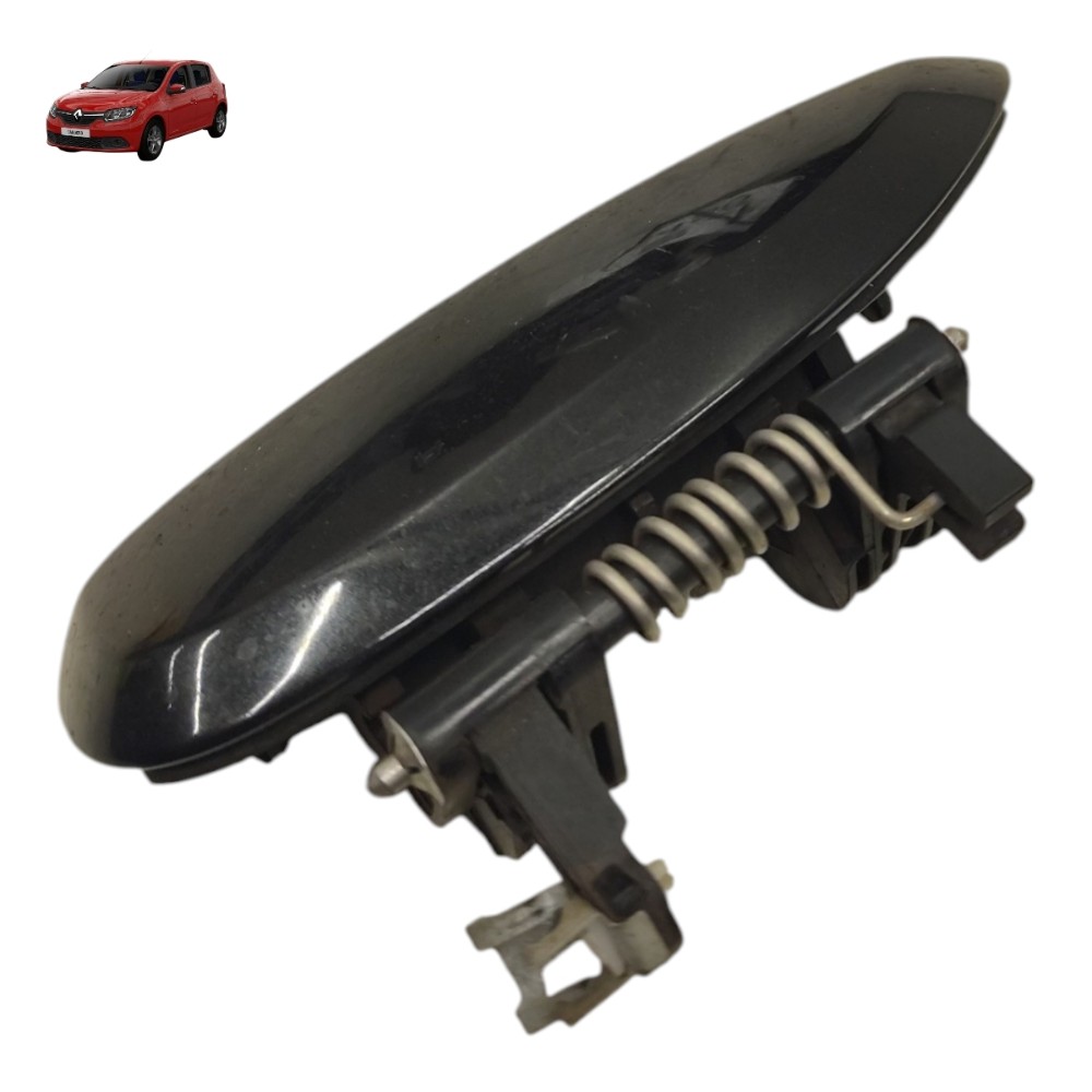 Maçaneta Externa Esquerdo Renault Sandero 2016 2017 Preto Dianteira/traseira 1