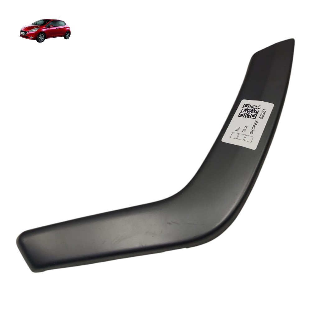 Moldura Puxador Porta Dianteira Esquerda Peugeot 208 2014 Cinza 1