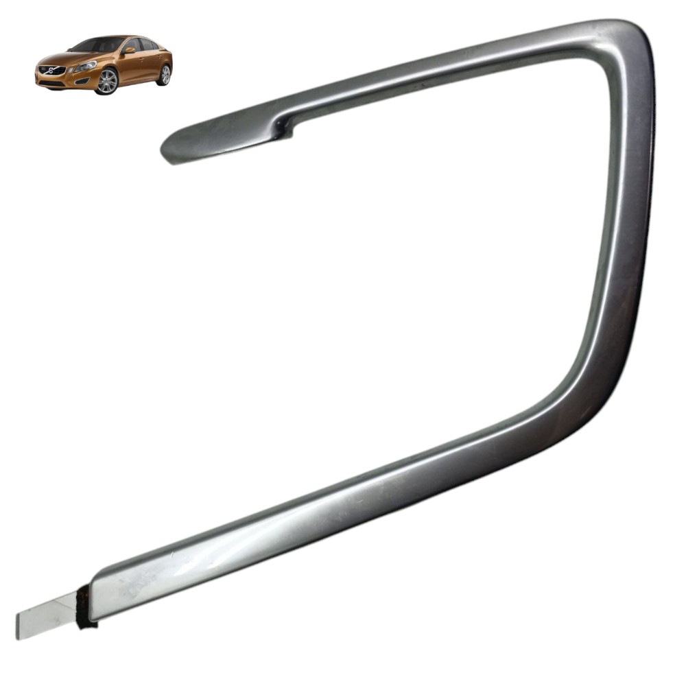 Moldura Forro Porta Traseira Esquerda Volvo S60 2011 2012 13 Prateado 1
