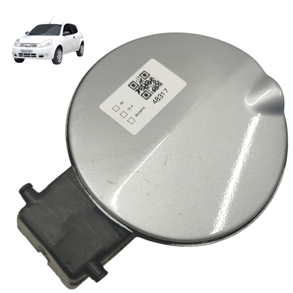 Portinhola Tanque Combustível Honda Fit 2004 2005 2006 2007 Prata 2008 1