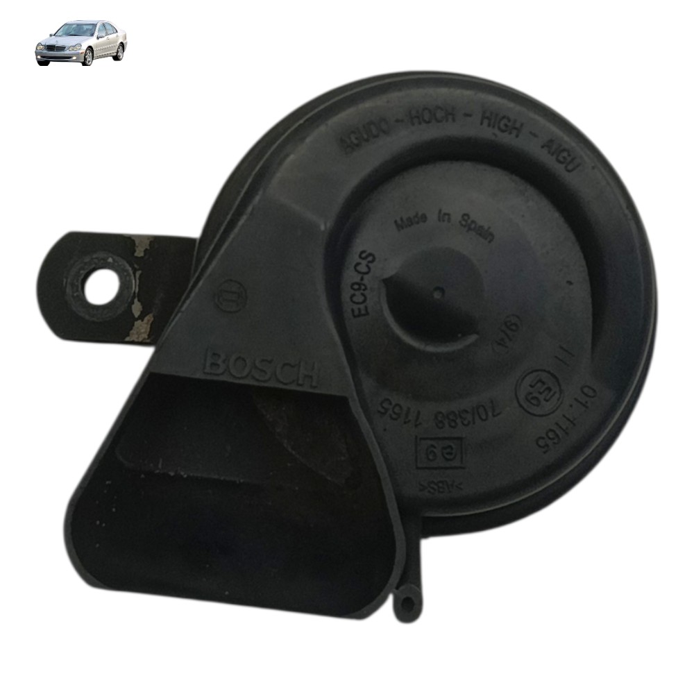 Buzina sirene caracol Mercedes c230k 2003 2004 2005 detalhe