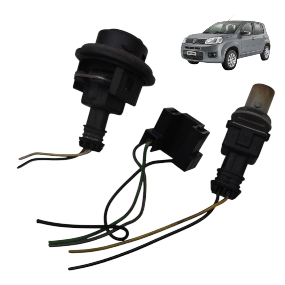 Jogo soquete lâmpada farol Fiat Uno Vivace 2013 2014 2015 1