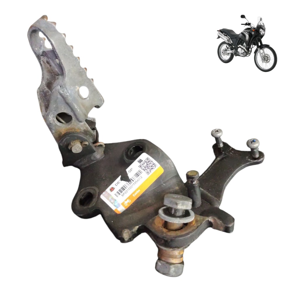 Suporte Cavalete Pezinho Pedaleira Yamaha Xtz 250 2011 2012 Cinza
