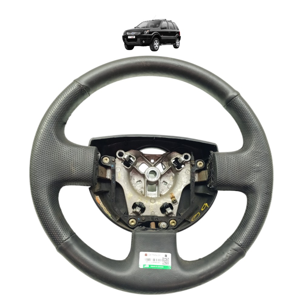 Volante Direção Ford Ecosport 2003 2004 2005 2006 2007  Preto