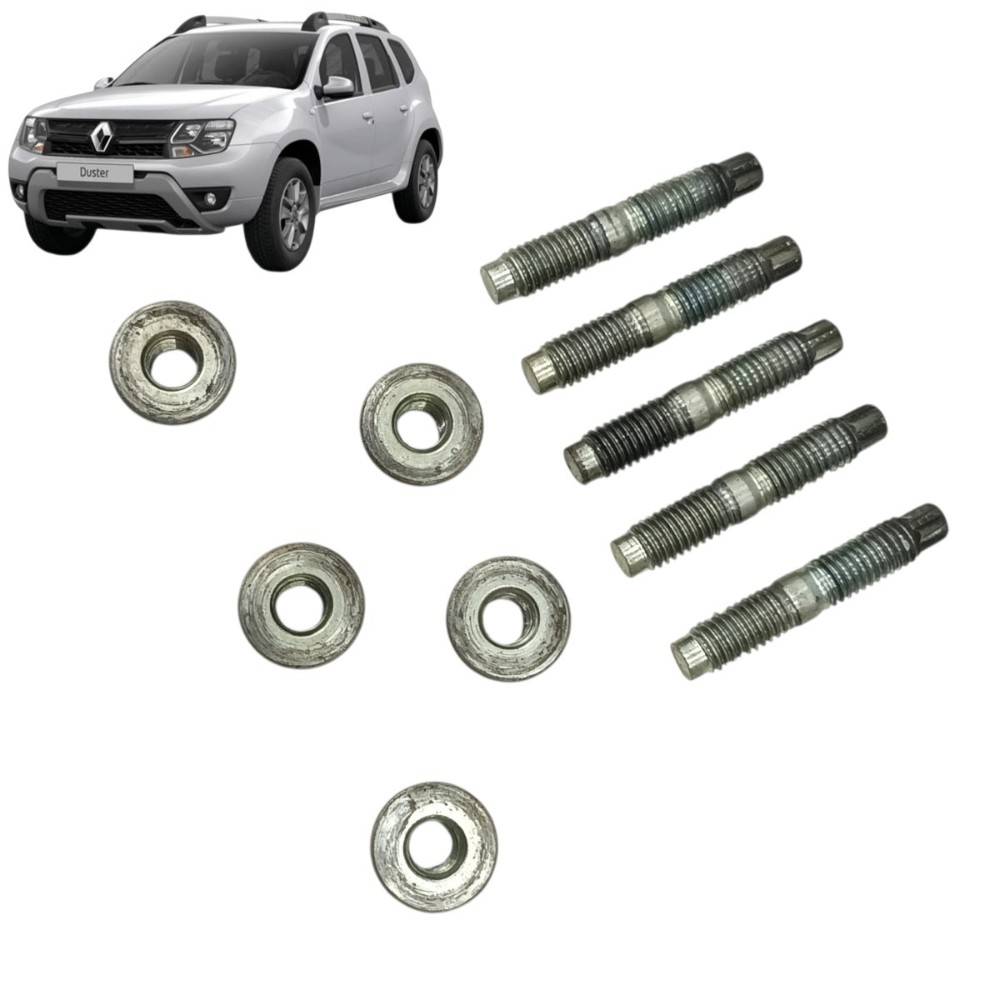 Jogo parafuso porca escapamento Renault duster 2012 até 2020