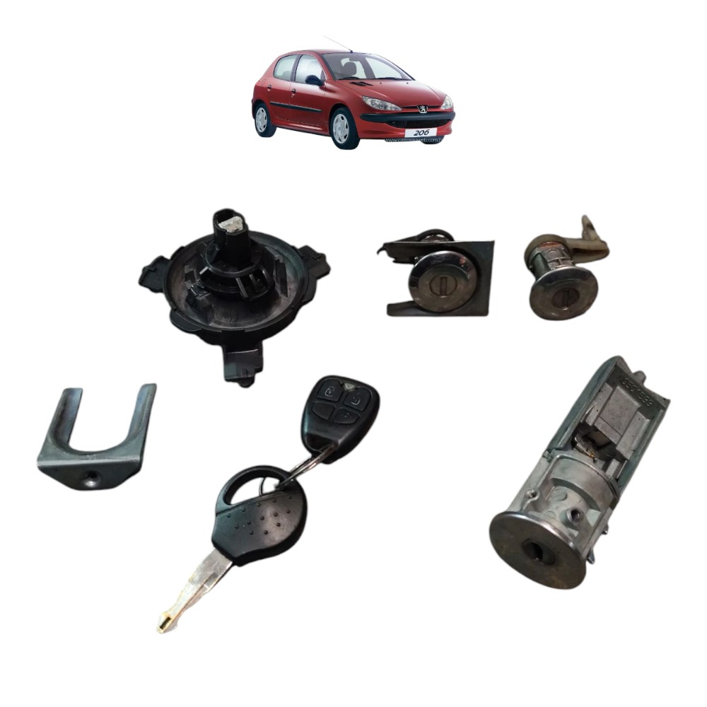 Kit Miolo Cilindro Chave Peugeot 206 2006 2007 2008 2009 1
