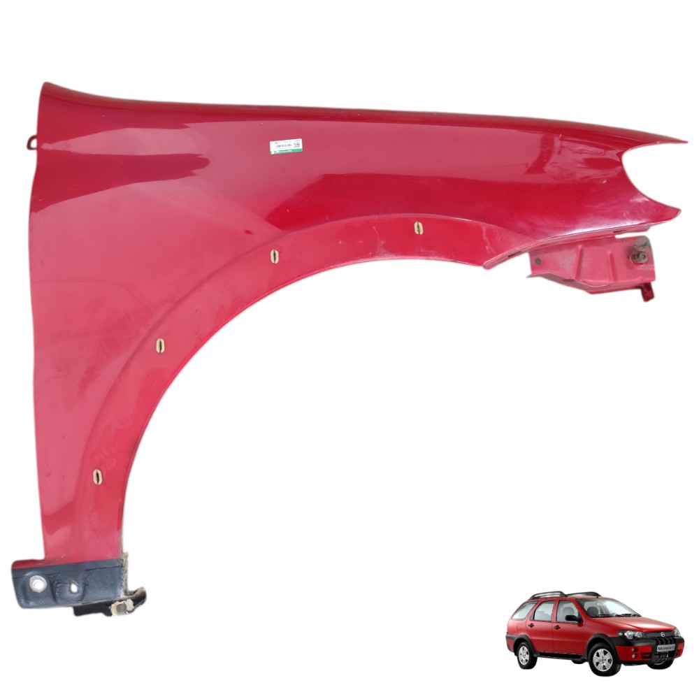 Paralama Direito Fiat Palio 2004 2005 2006 2007 2008 Detalhe 1