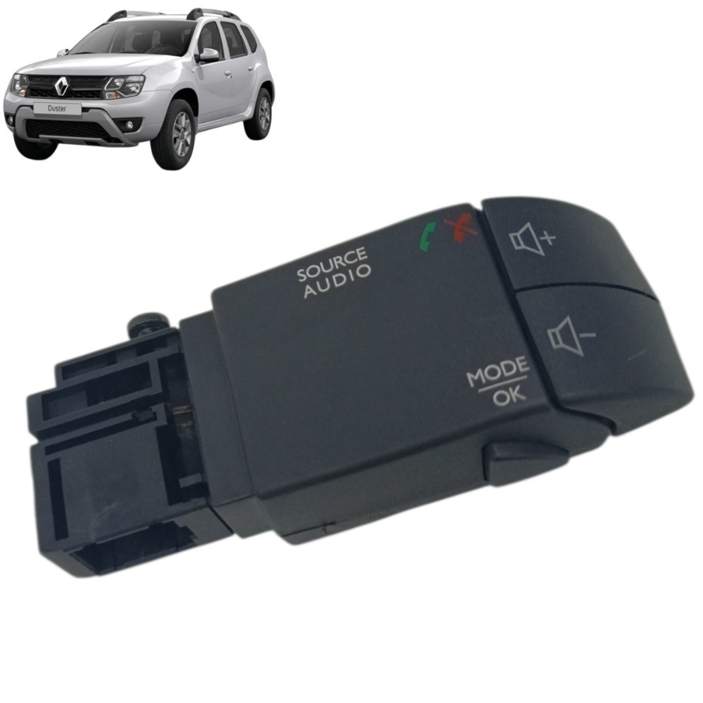 Comando botão som volante Renault Duster 2014 até 2020
