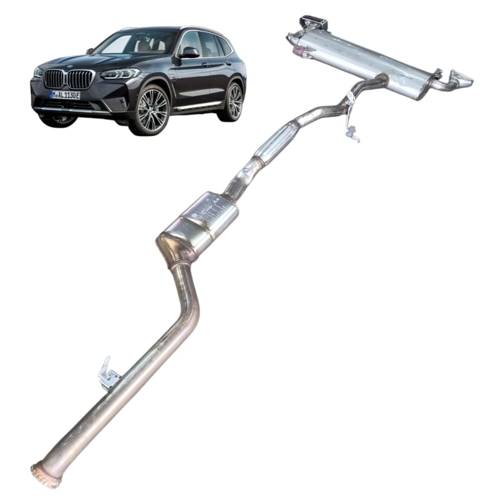Escapamento silencioso abafador bmw x3 b48 g01 2.0 2024 2023 1