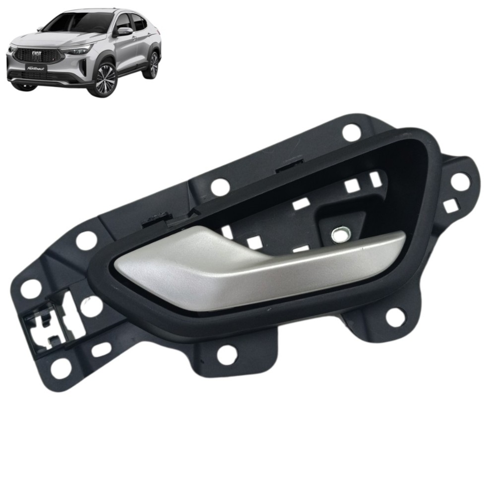 Maçaneta Interna Esquerdo Fiat Fastback 2022 2023 2024 Preto/prata Dianteira/traseira