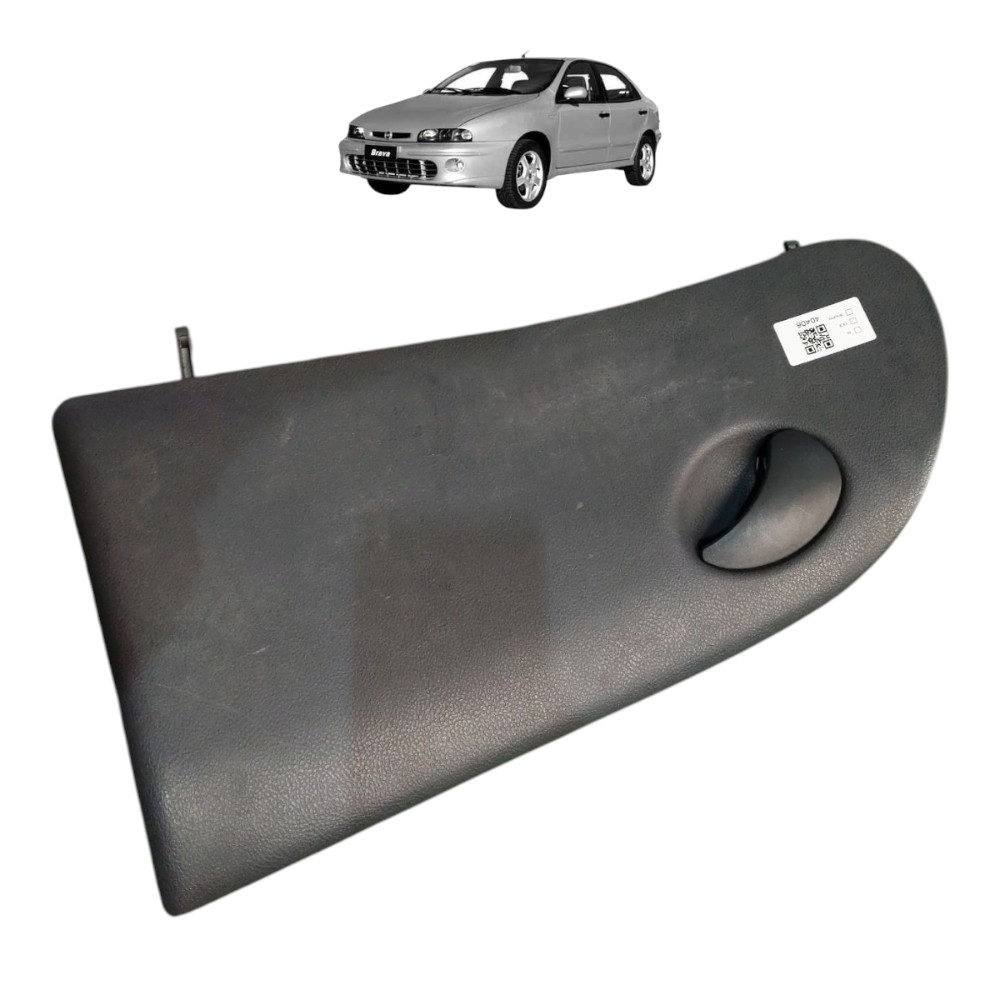 Tampa Porta Luvas Fiat Brava 1999 2000 2001 2002 Cor Cinza 1