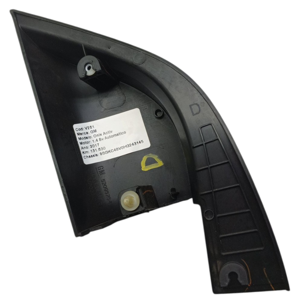 Acabamento Interno Retrovisor Direito Gm Onix 2017 2018 2019 4