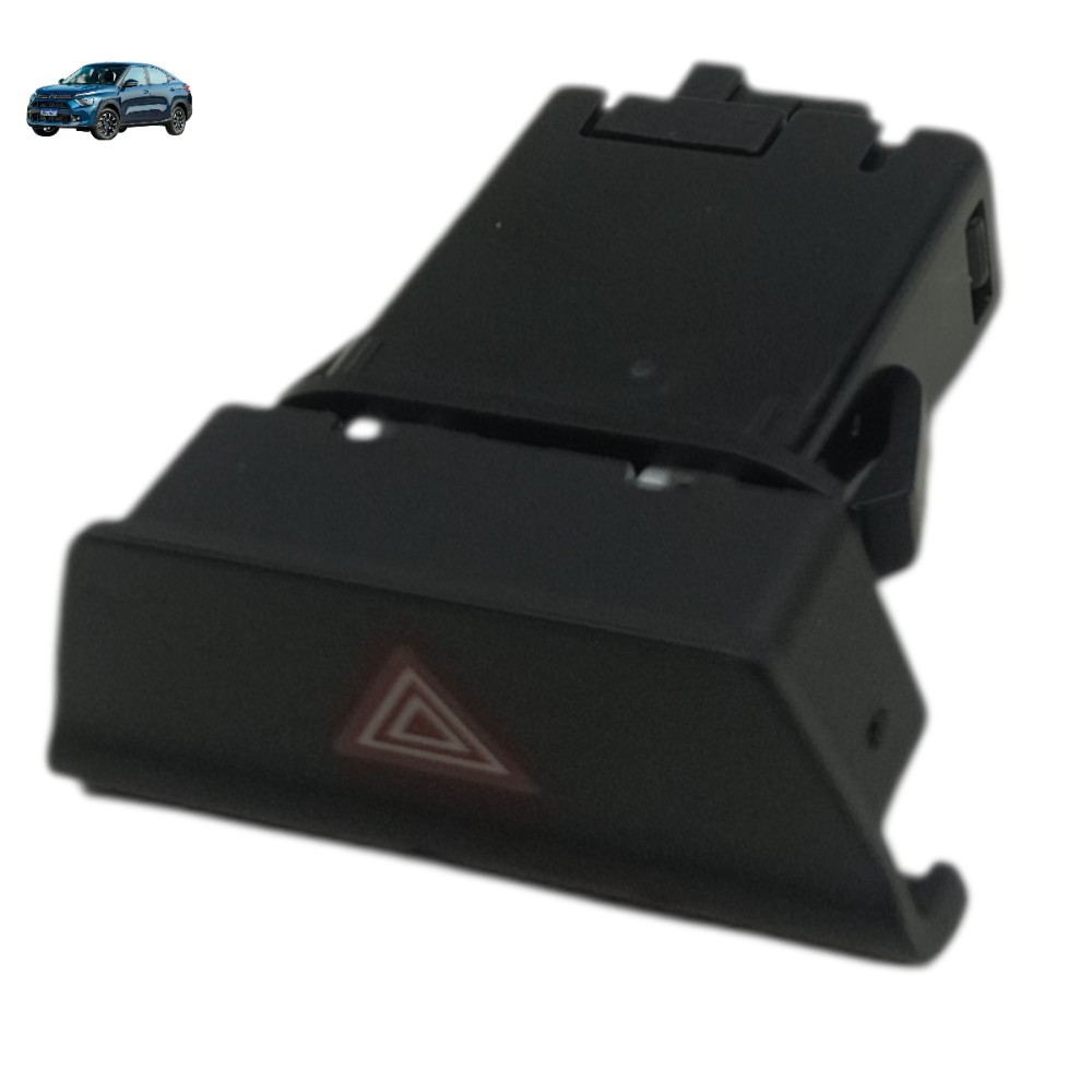 Botão Pisca Alerta Painel Citroen Basalt 2025 2024 Preto 1
