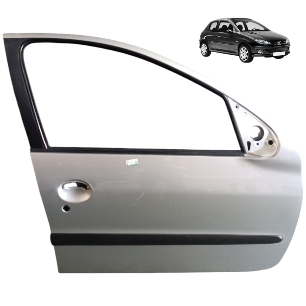 Porta Dianteira Direita Peugeot 206 207 2007 2008 4 Portas Dianteira Direito Prata 1
