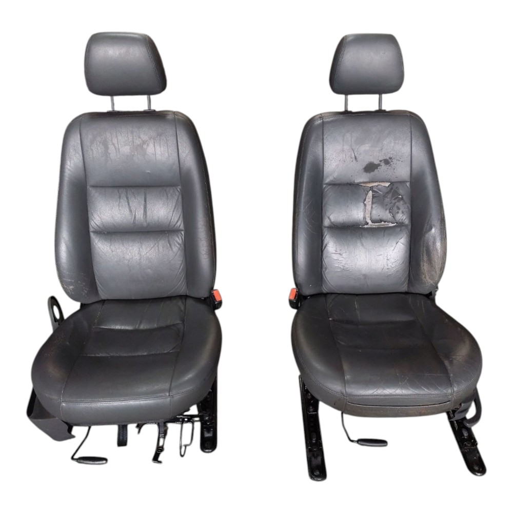 Jogo Banco Couro Ford Ecosport 2003 2004 2005 2006 2007 Cinza 2