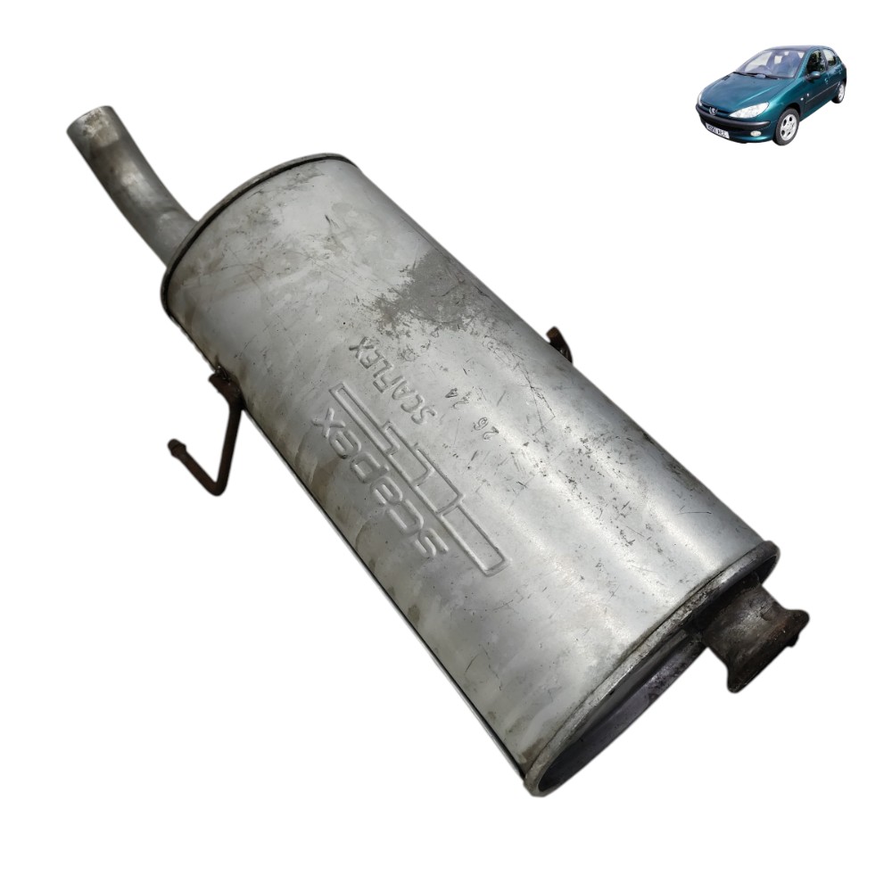 Escapamento silencioso abafador Peugeot 206 2001 2002 2003 1