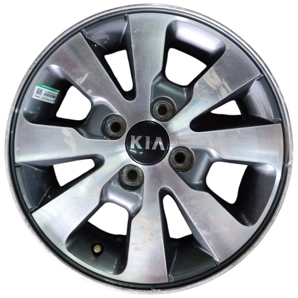 Jogo Roda Liga Leve Aro 14 4×100 Kia Picanto 2016 Detalhes Grafite 2