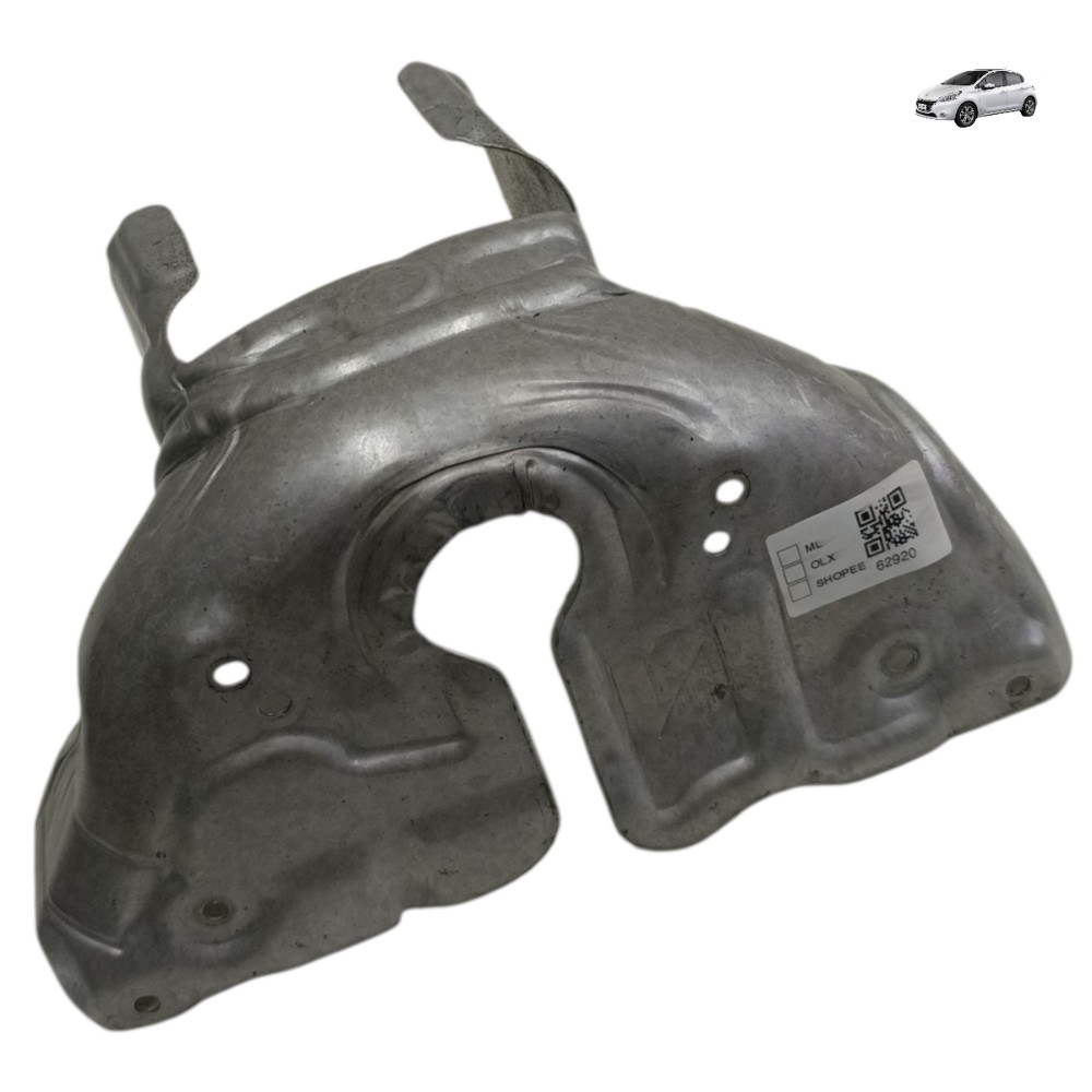 Protetor Calor Coletor Escape Peugeot 208 2014 2015 Prata