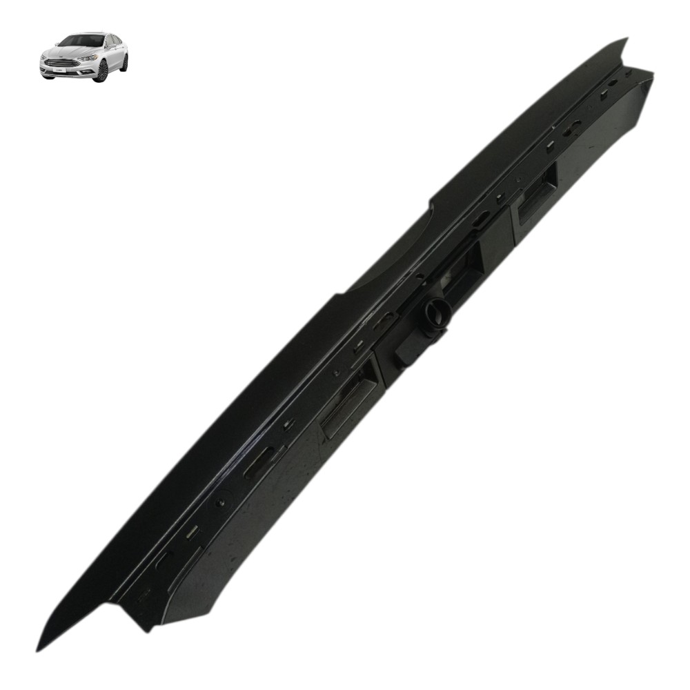 Friso Aplique Luz Placa Tampa Traseira Ford Fusion 2018 2017 Preto 1