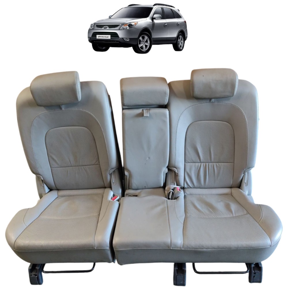 Banco Couro Traseiro Hyundai Veracruz 2008 2009 2010 2011 12 Cinza 1