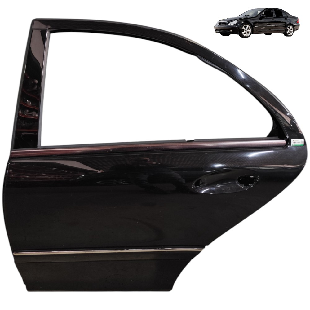 Porta Traseira Esquerda Mercedes C230 Kompressor 2003 2004 Traseira Esquerdo Preto 1