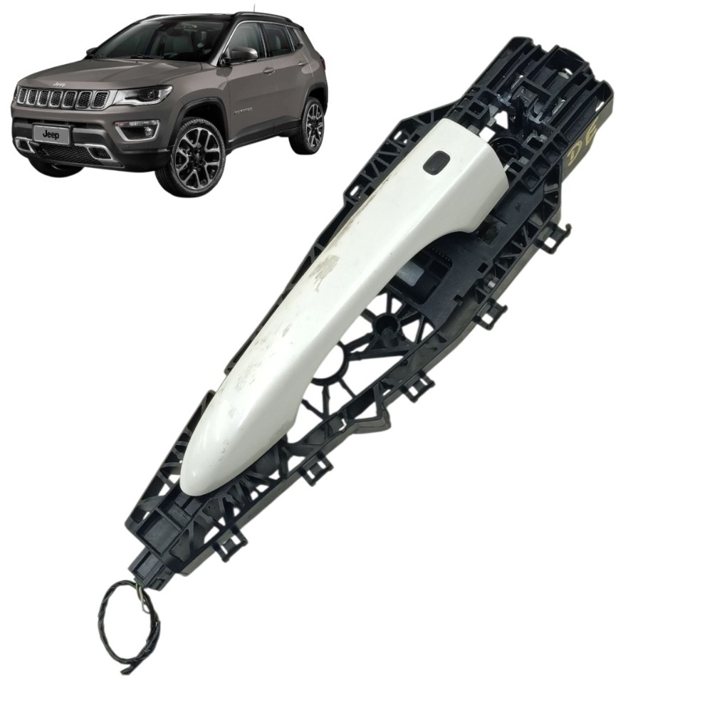 Maçaneta Externa Dianteira Esquerda Jeep Compass 2019 2020 Branco Dianteira