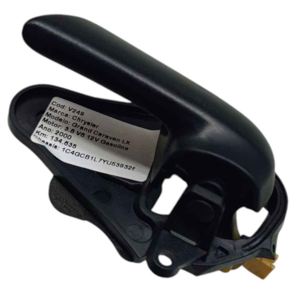 Maçaneta Interna Dianteira Esquerda Chrysler Caravan 1999 00 Preto Dianteira 3