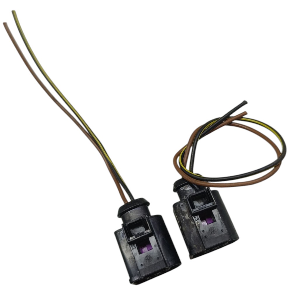 Par Plug Conector Buzina Dupla Vw Polo 1.6 2008 2009 2010 2
