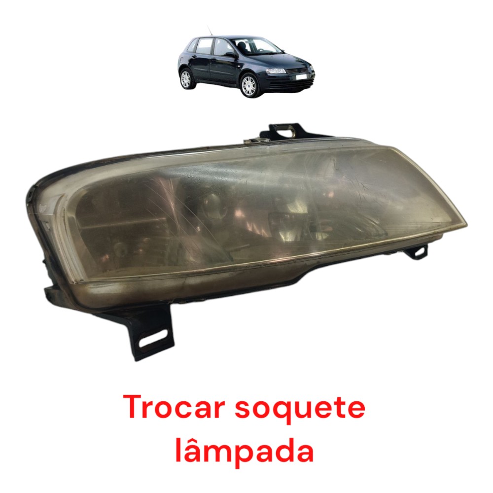Farol Direito Fiat Stilo 2003 2004 Trocar Soquete Lâmpada Direito/passageiro 1