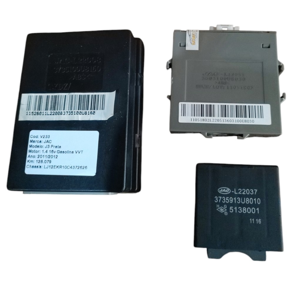 Kit Code Módulo Injeção Jac J3 1.4 Gasolina Manual 2011 2012 6