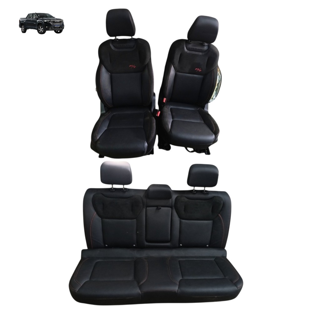Jogo Banco Couro Ram Rampage Rt 2024 2025 2026 Acionado Preto
